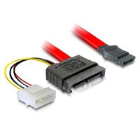 Delock Cable SATA Slimline male + 4pin power > SATA (84376)